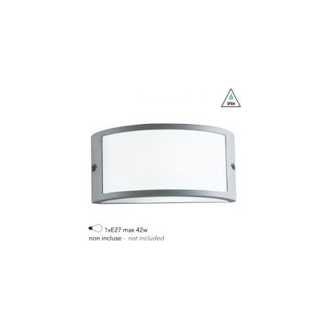 Applique Plafoniera Esterna e27 Grigio Silver da Esterno IP 54 (1/2)