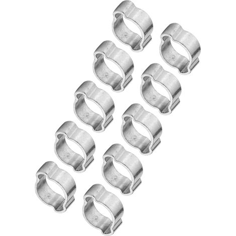 10 colliers de serrage à oreilles en fer galvanisé 5-23mm pour tuyau essence carburant (9-11MM) (1/5)