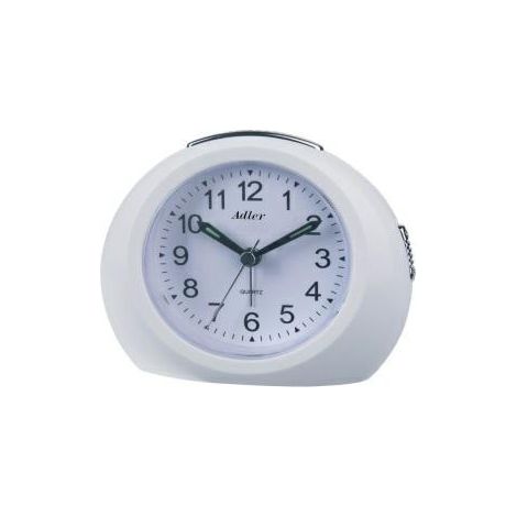 Reloj despertador de cuarzo Adler blanco PT295
