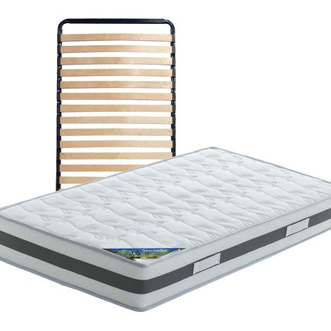 SEYCHELLES - Pack Matelas + Lattes 90x200 (1/4)