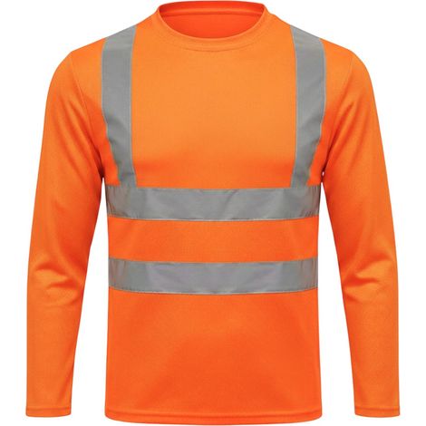 HYCOPROT T-Shirt Réfléchissant à Manches Longues Gilet de Sécurité Haute Visibilité Maille Respirante, T-Shirt Réfléchissant Léger et Respirant à Séchage Rapide (1/4)