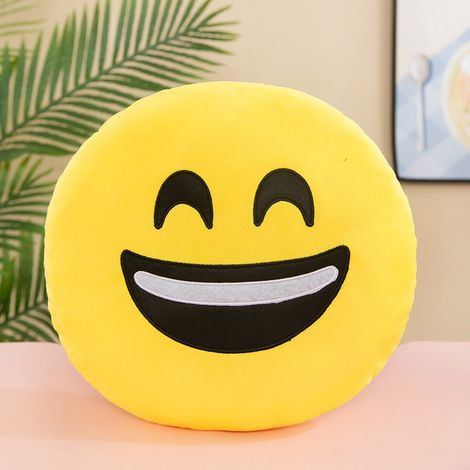 Filiyano-Coussin rond en peluche kawaii mignon de 32 cm avec émoticônes, doux et créatif, cadeau, jouet coussin émoticône 3