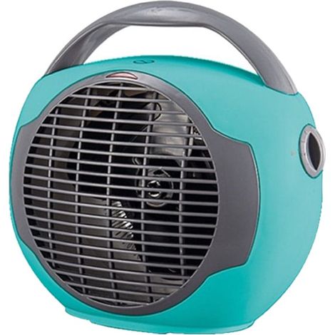 Termoventilatore da bagno portatile SUN 24x14x21cm con 2 livelli di potenza (1000W-2000W) e funzione caldo e freddo - TURCHESE (1/5)