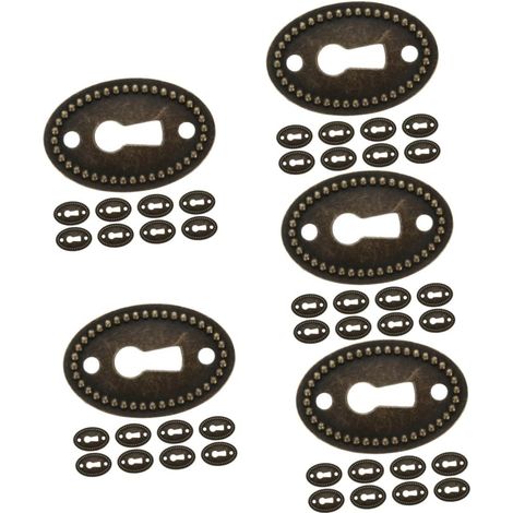 VILLCASE Lot de 60 plaques décoratives ovales pour cache-serrure (1/5)