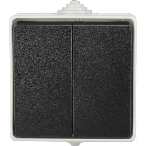 Doble Interruptor 2 circuitos Superficie Alta resistencia IP54