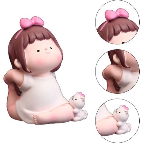 Figurine Décorative Yoga Style A - Résine 50g - 1 Pièce - Ornement Cute Sportive pour Intérieur/Car (1/3)