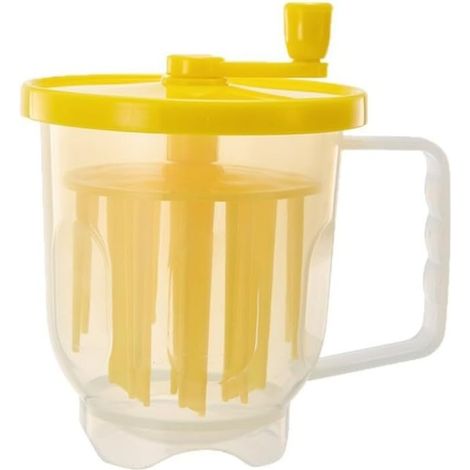 Sollbry Machine à œufs brouillés pour micro-ondes avec fouet rotatif à la main, batteur manuel adapté pour les œufs, la mousse de lait et les smoothies (1/5)