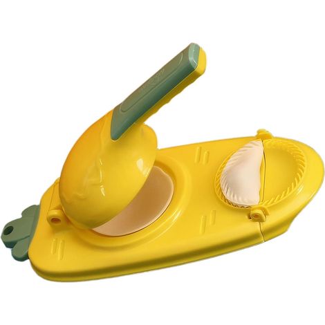 Molde 2 en 1 para empanadillas, herramienta de cocina para pasteles/empanadas, máquina manual para masa, apta para hacer dumplings chinos, empanadas, raviolis italianos, pierogi polacos, etc. (Amarill (1/5)
