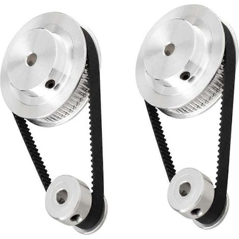 Compatible avec 2 jeux de poulies synchrones 2GT pour systèmes de poulies à courroie synchrone de 20 à 60 dents de diamètre d'alésage (1/5)