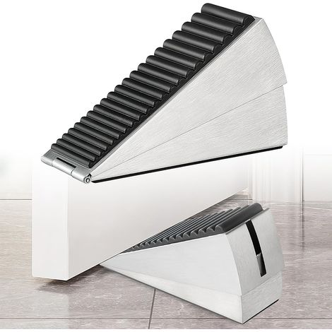2 pièces butée de porte de 7,5 cm, portes hautes, cale de porte lourde compressible en caoutchouc à ressort, sol antidérapant pour toutes les surfaces, convient aux portes de 5 à 65 mm
