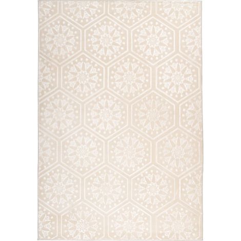 Tapis Moderne Fait Main "Monroe II" Crème 80 x 300 cm (1/4)