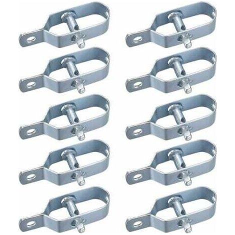 10 Pièces Tendeur Grillage, Tendeur de Clôture, Tendeurs à Fil Barbelé, Kit de Connecteurs Tendeur de Corde pour Fil de Tension-Chrom (1/5)