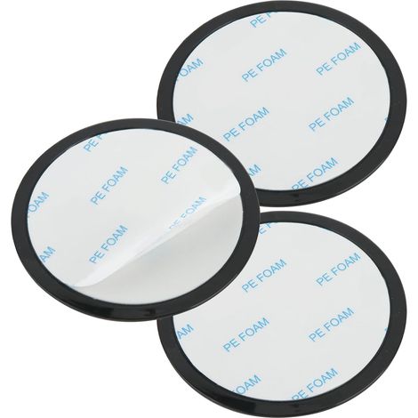 3 Pack 8CM Disques de Fixation Adhésifs pour Tableau de Bord, Support à Ventouse avec a Adhésif Résistant à la Chaleur Accessoire Universel pour Coiture Support GPS Voiture pour Tableau de Bord (1/5)