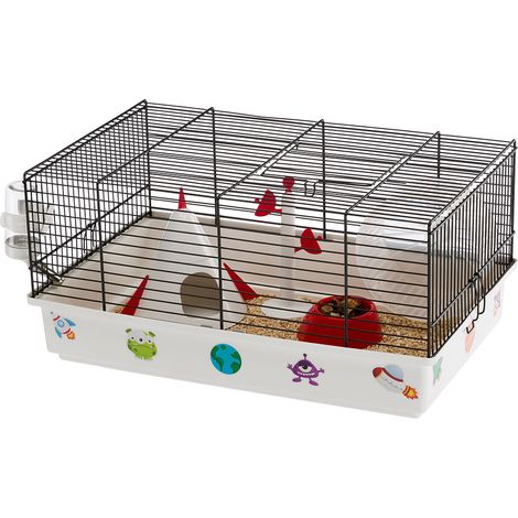 Ferplast CRICETI 9 SPACE Gabbia per criceti originale e personalizzabile. Ambientazione spazio.. Variante - Misure: 46 x 29.5 x h 23 cm - (1/7)
