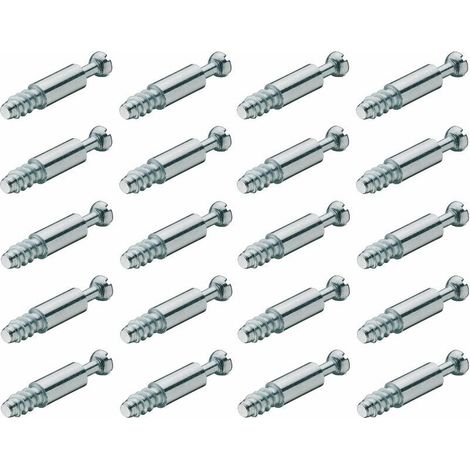 20 x 7 mm x L = 8 mm x B = 24 mm Montage-Dübelschrauben für Holzmöbel, Befestigung an zylindrischen Gehäusen (1/5)