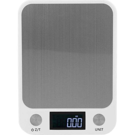 Kitchen Scale, Food Scale, Mini Portable Stainless Steel Kitchen Digital Electronic Scale Cooking Accessory for Baking Weighing, 5kg/1g (White) (1/5)
