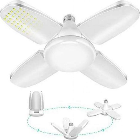 Lumires de Garage LED, Elegant 60W 6000LM E27 Led Magasin Lumire, Dformable Plafonnier Led Ampoules 60 Watt Lampe de Travail 6000K pour Atelier Enf