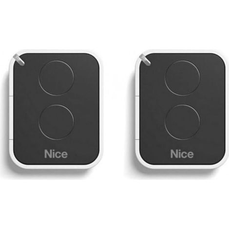 Lot de 2 Télécommandes Nice Era ON2E ON2 – Émetteur Portail et Porte de Garage – 2 Canaux, Fréquence 433,92 MHz, Noir/Blanc – Compatible Motorisation Nice (1/5)
