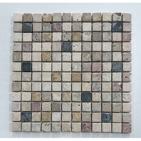 Mosaico - ALBEDO PIERRE - AL-206 - Travertino Invecchiato - 30,5x30,5 cm - Interno/Esterno