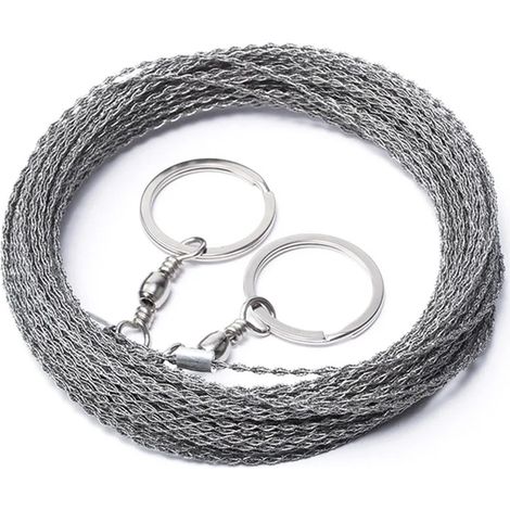 Scie À Corde Manuelle D'extérieur De 1 À 5 M, Scie À Fil Portable En Acier Inoxydable, Coupe Manuelle, Chaîne, Camping, Randonnée, Survie, Outils De Travail Du Bois(4M) (1/5)