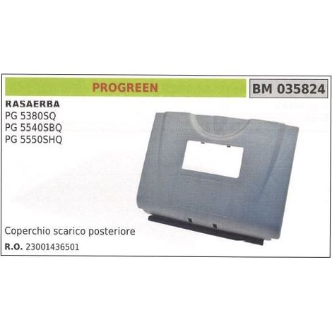 Abdeckung des hinteren Auslasses PROGREEN Rasenmäher Mähwerk PG5380SQ 035824