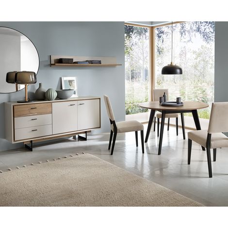 Esszimmer Set, Eiche mit grau, RAMVIK-129 (1/5)