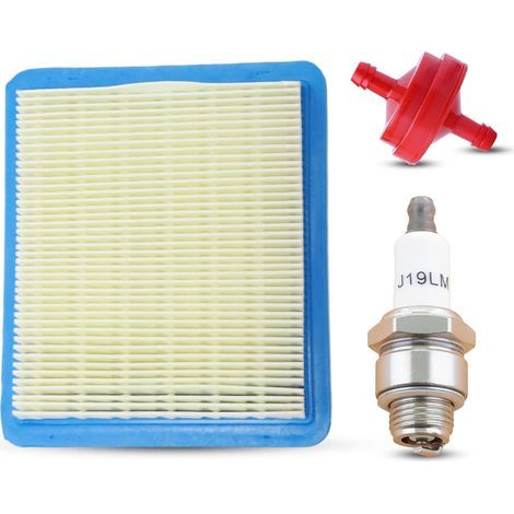 Filtre à Air et Bougie d'Allumage pour Quantum 625 650 675 Tondeuses à Gazon avec Moteur pour Champion RJ19LM / NGK B2LM Remplace 491588 399959 491588S (1/5)