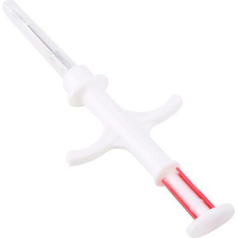 Transpondeur RFID en verre FDX-B 134,2K/125K pour micropuce animale avec seringue, pour chien et chat, 1,4 x 8 mm