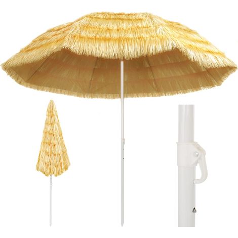 Strandschirm Natur 300 cm Hawaii-Stil