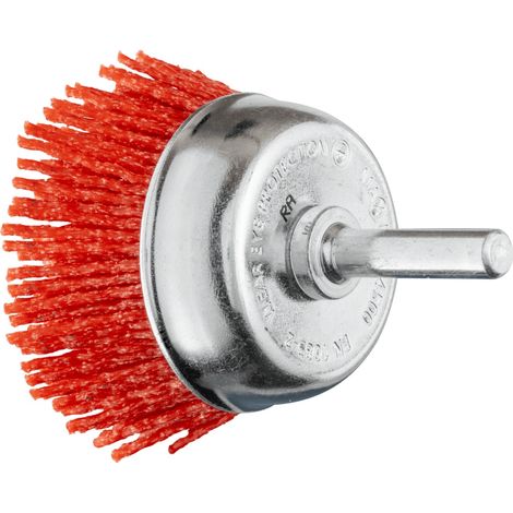 PFERD TOOLS Topfbürste ungezopft TBU Ø50mm Schaft-Ø 6 mm RED-Filament-Ø 1,27 Korn 80 Bohrmaschinen (1) (1/4)