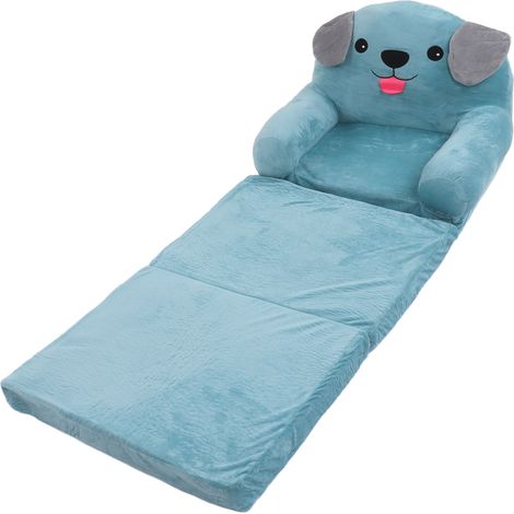 Kindersofa mit blauem Welpenmotiv, niedliches Cartoon-Klappsofa, kleines Schlafsofa, 3-lagig, Kindersitz mit Doppelfunktion (1/5)