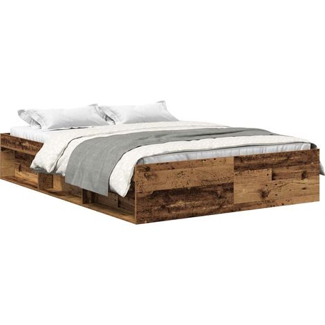 Maison Exclusive - Bettgestell ohne Matratze Altholz-Optik 120x19