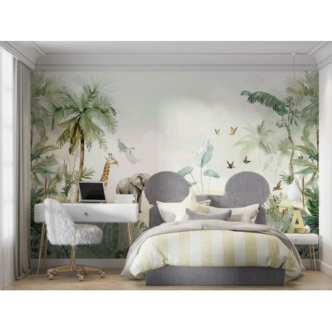 Papier Peint Paysage - Savane Douceur Matinale - 150 x 250 cm (1/2)