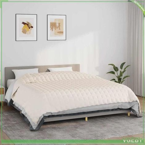 350768 Couverture lestée Crème clair 235x290 cm 11 kg Tissu (1/5)