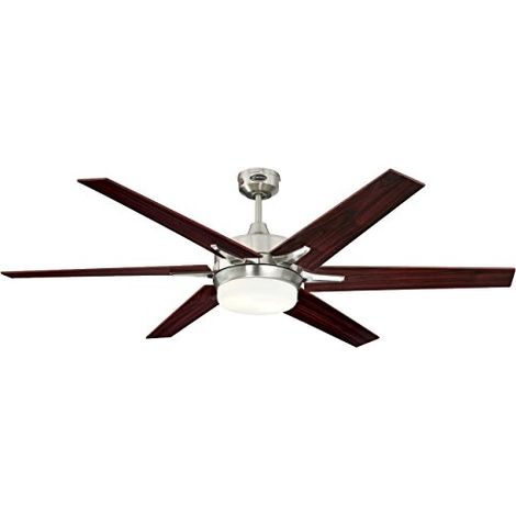 Westinghouse Lighting, 72077 Ventilatore da soffitto in nichel spazzolato per interni da 152 cm Cayuga, kit di luce con vetro smerigliato opale, (7207740) (1/4)