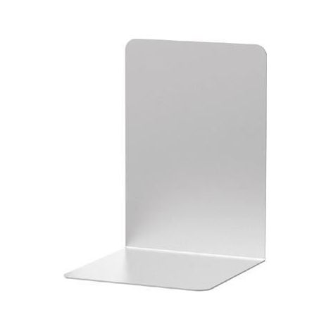Serre-livres - MAUL - Lot de 2 - Aluminium brossé - 12 x 12 x 17 cm - Argent (1/5)
