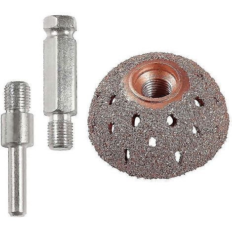 42-mm-Reifenpufferscheibe, Schalenform, Schleifkopf aus Wolframstahl, Reifenreparaturwerkzeug mit 2 Verbindungsstücken (R-Good)-As Shown (1/5)
