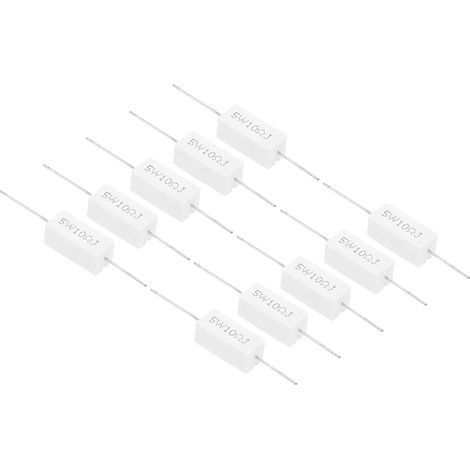 10 Ohm Resistors 5W Ceramic Cement Resistors for Power Adapters Audio Computer TV PCB Circuit Board (1/4)