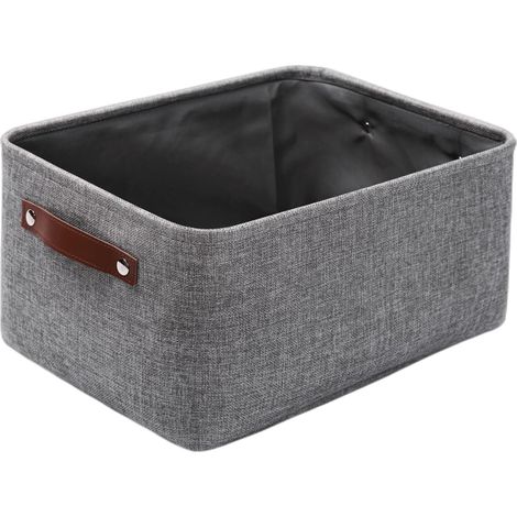 Paniers de Rangement Petit, Boîte de Rangement en tissu pour Sous-vêtements, Chaussettes, Jouets (Gris, lavable) (1/5)