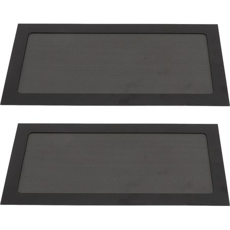 Lot de 2 filtres à poussière pour ventilateur d'ordinateur, cadre magnétique, maille fine en PVC noir. (1/5)