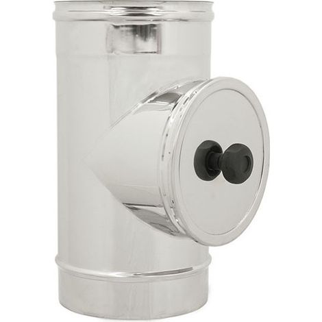 Modulo di ispezione a t da 120mm in acciaio inox 5 decimi aisi 304