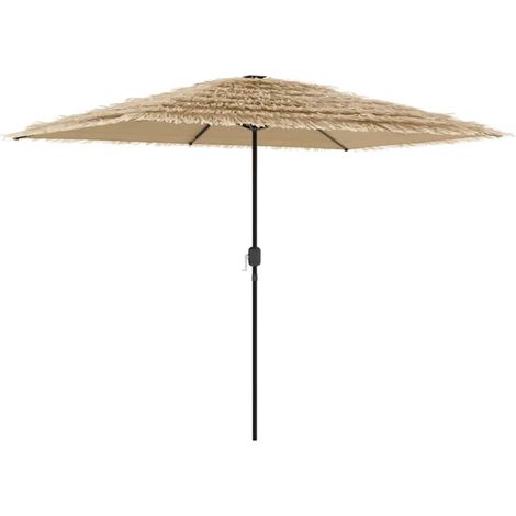 Maison Exclusive - Ombrellone Giardino LED e Palo in Acciaio Marrone 300x200x250cm (1/5)