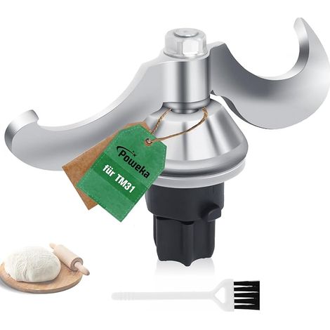 Couteau à Pâte pour Thermomix TM31, Couteau Lame de Rechange en Acier Inoxydable, Couteau à Mélanger La Pâtepour le Pétrissage, Pâte Antiadhésive (1/5)