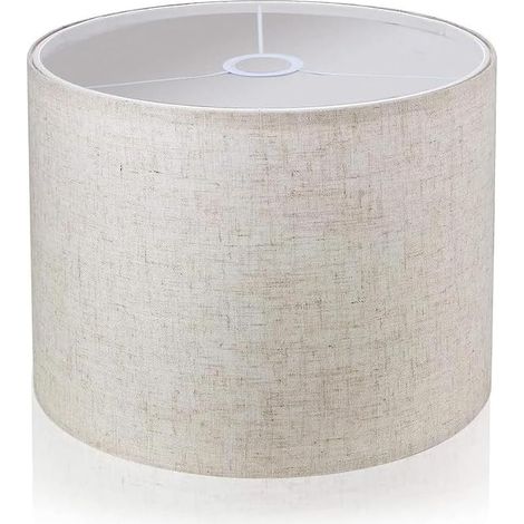 Lampshade Diameter 30 cm for Floor Lamp and Table Lamp, Compatible with E27/E26, Soft Light Diffusion, Easy DIY Assembly, Modern Style for Living Room Bedroom (White) (1/5)
