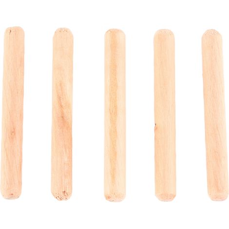 50 tourillons ronds rainurés en bois pour tiroirs d'armoire (M650) (1/5)