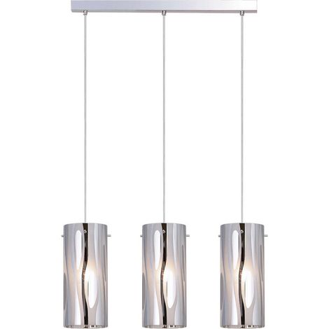 Suspension Italux Triplet 3 lumières chromée E27 55cm