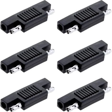 6 Pièces Connecteurs d'adaptateur de polarité inversée Solaire SAE pour câble d'extension à déconnexion Rapide SAE à SAE, Chargeur de Batterie de Panneau Solaire