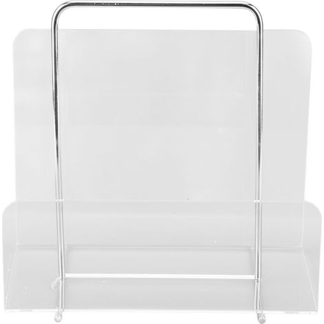 Porte-revues acrylique transparent, organiseur de fichiers pour bureau, rangement et décoration de réception (1/5)