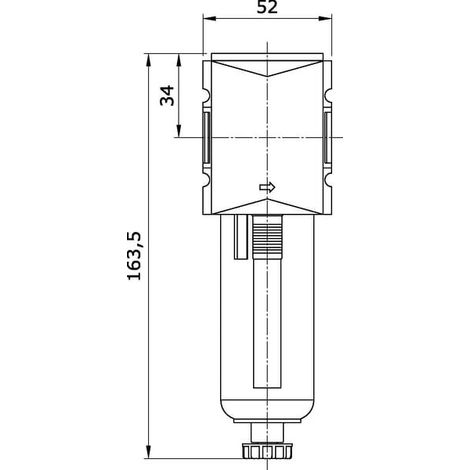 Filtro de aire comprimido 3/8" UNIVERSAL AF1K38