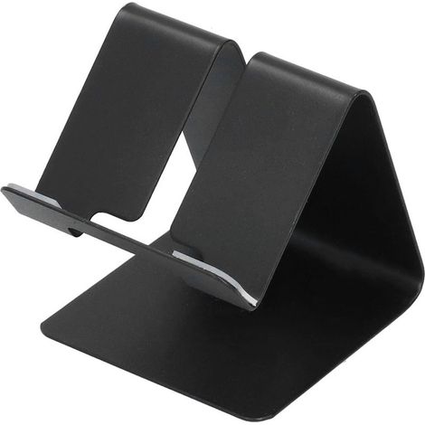 Bracket of phone portable made of aluminum alloy, bracket of desk lightweight and portable for phones portable and tablets black (1/5)
